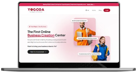 YAGODA.CC website mockup